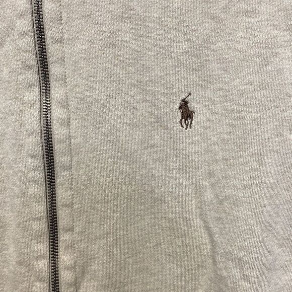 Vintage Polo Ralph Lauren Sweater Zipper Sweater Hooded Large Ralph Lauren Sweat - Picture 3 of 9
